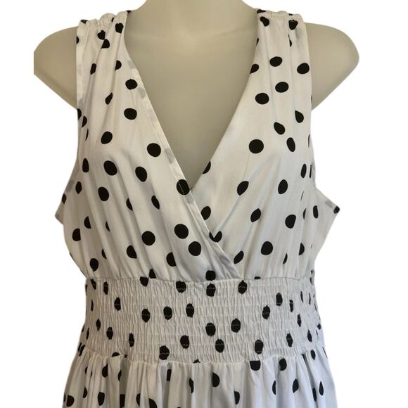 Planet Gold Polka Dot Dress L Juniors Fall Layering Coquette Style - Picture 7 of 9